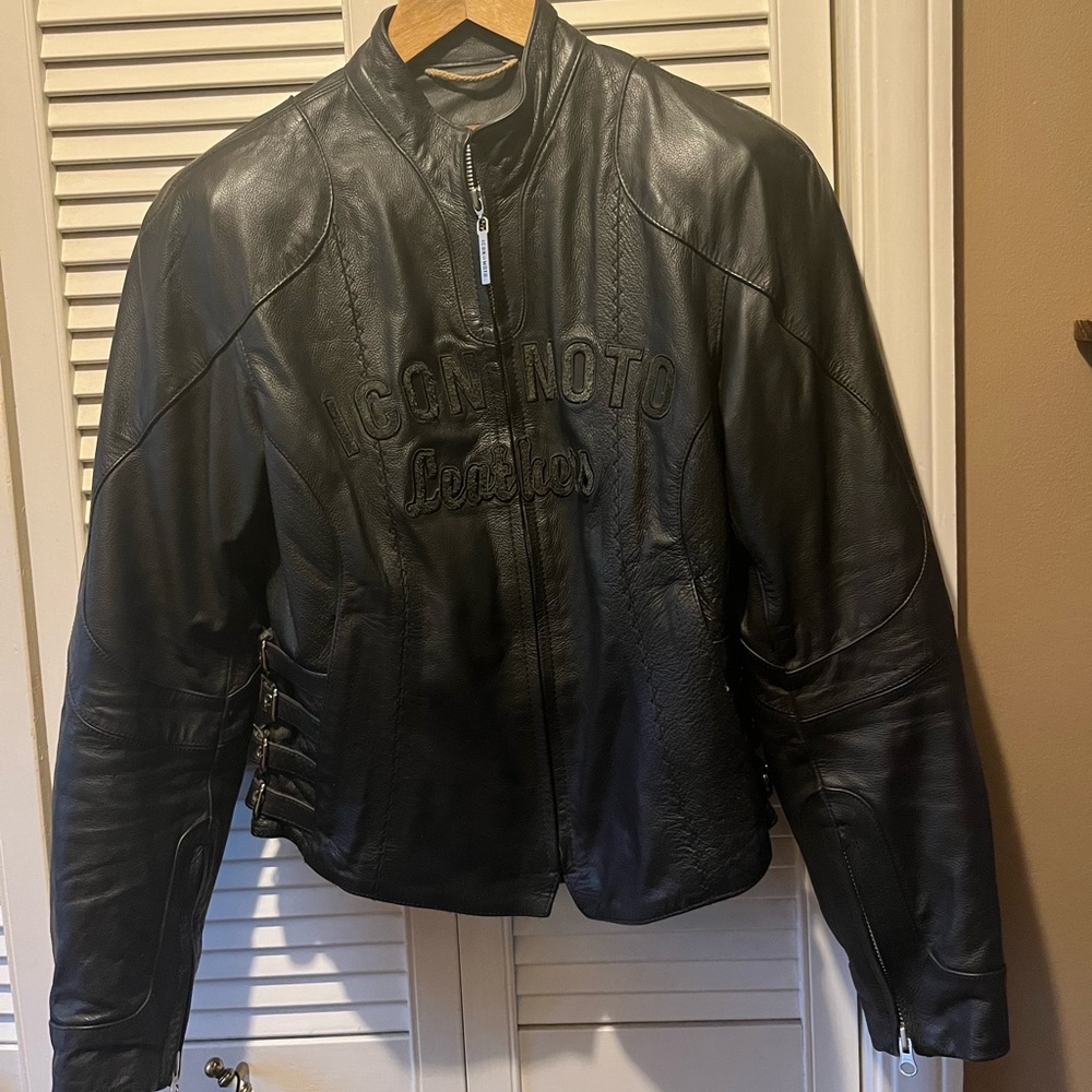 Icon Moto Leather Motorcycle Jacket Women’s Small